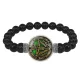 Браслет из черного агата для увеличения благосостояния BSBA-210