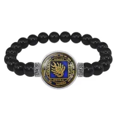 Браслет из черного агата силы, храбрости, непобедимости BSBA-218