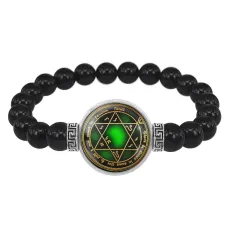 Браслет из черного агата славы, почестей и богатства BSBA-219