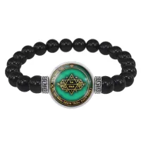 Браслет из черного агата для видения незримого BSBA-222