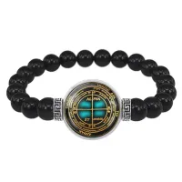 Браслет из черного агата Талисман Солнца (богатство, уважение) BSBA-225