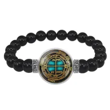 Браслет из черного агата Талисман Солнца (богатство, уважение) BSBA-225