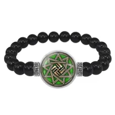 Браслет из черного агата Чертог Вепря BSBA-230