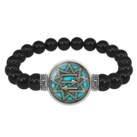 Браслет из черного агата Чертог Бусла BSBA-236