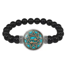 Браслет из черного агата Чертог Бусла BSBA-236