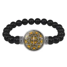 Браслет из черного агата Чертог Лисы BSBA-238