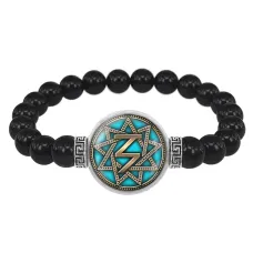 Браслет из черного агата Чертог Орла BSBA-243