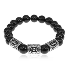 Браслет Богатство на всех уровнях бытия, нат.камень Черный агат 10мм BSRX10-01