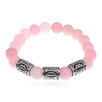 Браслет Женское счастье, нат.камень Розовый кварц 10мм BSRX10-05