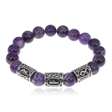 Браслет Стабильный доход, нат.камень Аметист 10мм BSRX10-08