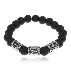 Браслет Защитный барьер, синт.камень Шунгит 10мм BSRX10-10