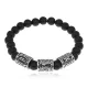 Браслет Защита от сглаза, порчи, зла, синт.камень Шунгит 8мм BSRX8-06