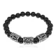 Браслет Божественная защита, нат.камень Черный агат 8мм BSRX8-07