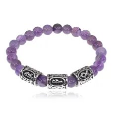 Браслет Стабильный доход, нат.камень Аметист 8мм BSRX8-08