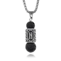 Кулон-амулет Хагалаз с руной из нержавеющей стали, Лава KULN-07