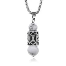 Кулон-амулет Гебо с руной из нержавеющей стали, Кахолонг KULN-15