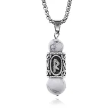 Кулон-амулет Райдо с руной из нержавеющей стали, Кахолонг KULN-19