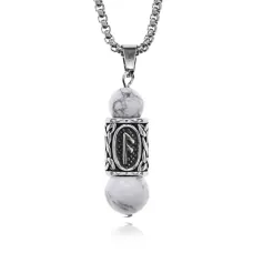 Кулон-амулет Ансуз с руной из нержавеющей стали, Кахолонг KULN-48