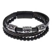 Браслет с рунической формулой Защитный барьер BSX01-11