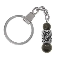 Брелок-амулет Йера с руной из нержавеющей стали, Унакит BKN-13