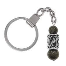 Брелок-амулет Йера с руной из нержавеющей стали, Унакит BKN-13