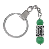 Брелок-амулет Лагуз с руной из нержавеющей стали, Нефрит BKN-22
