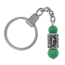 Брелок-амулет Лагуз с руной из нержавеющей стали, Нефрит BKN-22