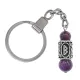 Брелок-амулет Беркана с руной из нержавеющей стали, Аметист BKN-42