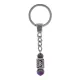 Брелок-амулет Беркана с руной из нержавеющей стали, Аметист BKN-42