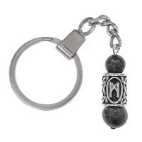 Брелок-амулет Манназ с руной из нержавеющей стали, Лабрадор BKN-45