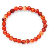 Браслет натуральный агат 6мм, внутр.диаметр 5см BJBS-047