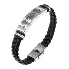 Кожаный браслет Я рядом. Сегодня, завтра, навсегда BSKR1-472