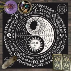 Скатерть для гадания Луна и Солнце, 50х50см SK032