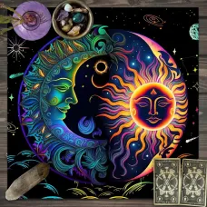 Скатерть для гадания Луна и Солнце, 50х50см SK033