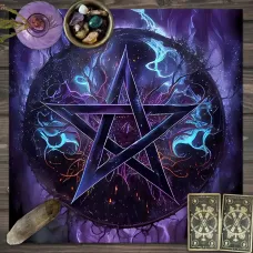 Скатерть для гадания Пентаграмма, 50х50см SK034