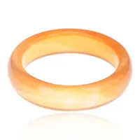 Кольцо из агата, размер 10, цвет оранжевый KL428-O-10