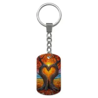 Брелок-жетон с изображением Дерево любовь ZH-0006