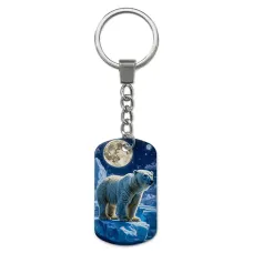 Брелок-жетон с изображением Белый медведь ZH-0028