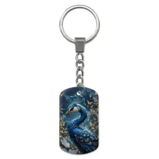 Брелок-жетон с изображением Павлин ZH-0048