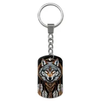 Брелок-жетон с изображением Волк ловец снов ZH-0058