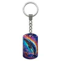 Брелок-жетон с изображением Кит космос ZH-0063