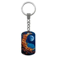 Брелок-жетон с изображением Полнолуние осень ZH-0064