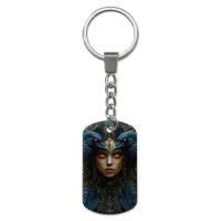 Брелок-жетон с изображением Девушка и вороны ZH-0070