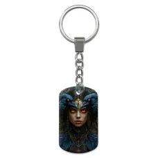Брелок-жетон с изображением Девушка и вороны ZH-0070