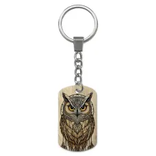 Брелок-жетон с изображением Сова ловец снов ZH-0074