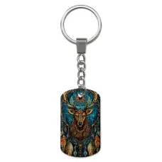 Брелок-жетон с изображением Олень ловец снов ZH-0081