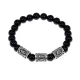 Браслет «Золотая», «вечная» формула нат.камень Черный агат 8мм BSR093