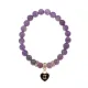 Браслет Знаки Зодиака Близнецы, нат.кам. Аметист 8мм BS-CR-0873