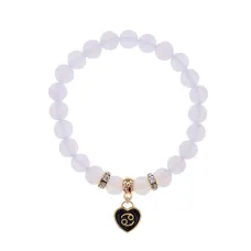 Браслет Знаки Зодиака Рак, нат.кам. Лунный камень 8мм BS-CR-0874