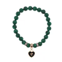 Браслет Знаки Зодиака Козерог, синт.кам. Малахит 8мм BS-CR-0880
